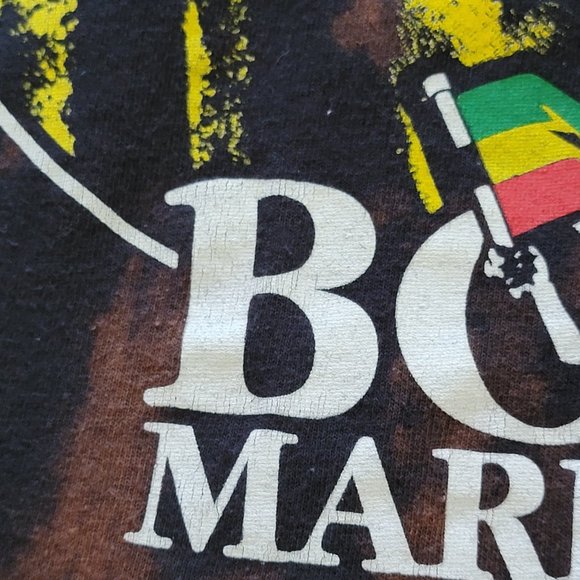 Zion Rootswear Bob Marley Custom Bleached Graphic Tee - Picture 9 of 13